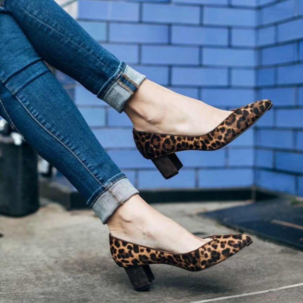 New Sarah Flint Perfect Emma Chocolate Leopard Haircalf Pointed Toe 50mm Pumps 8 - Picture 2 of 15